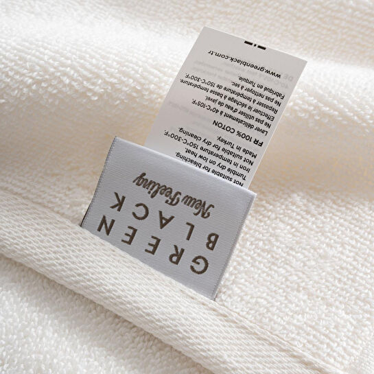 Green Black Lara El Havlusu %100 Pamuk Bordürlü Krem 30x50 Cm