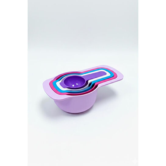 Vienev 5’li Renkli Ölçü Kaşığı Seti Pastel Renkli – (15-60-85-150-250 Ml) | Mutfak Ölçü Seti