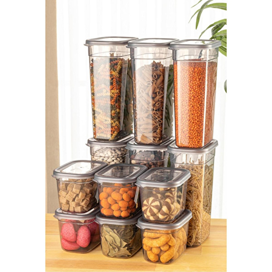 Vienev 12li Peggy Dikdörtgen Saklama Kabı Seti 6x( 1900ml, 800ml ) Etiketli