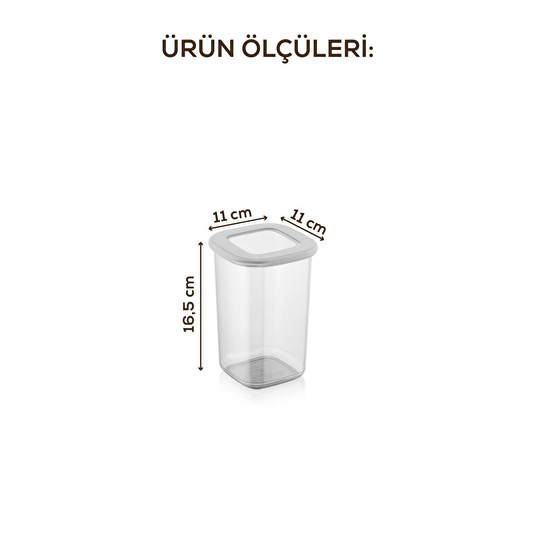 Vienev Etiketli Foly Kare Erzak Saklama Kabı Seti 24lü 1,2 Orta Boy Beyaz
