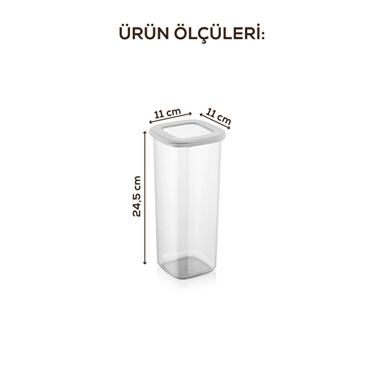Vienev Etiketli Foly Kare Erzak Saklama Kabı Seti 24lü 1,75 Büyük Boy Beyaz