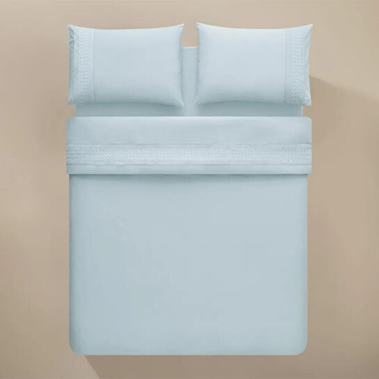 Penelope %100 Pamuk Percale Nevresim Seti 200x220 Cm Mavi - Juana Serisi
