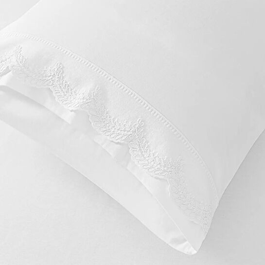 Penelope %100 Pamuk 200 Tc Nevresim Takımı 240x220 Cm Beyaz - Alba Serisi