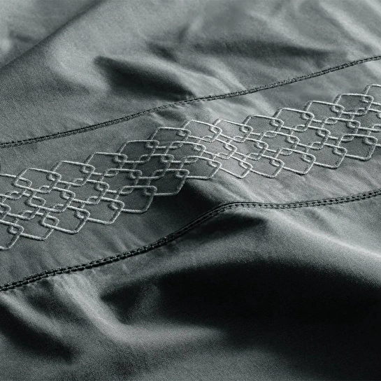 Penelope %100 Pamuk Percale Nevresim Seti 260x240 Cm Antrasit - Juana Serisi