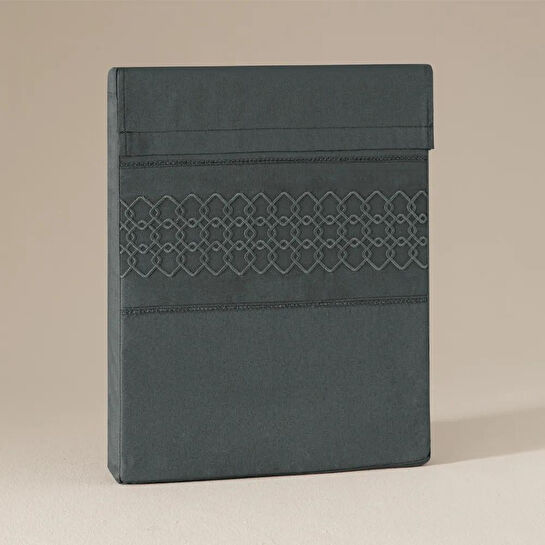 Penelope %100 Pamuk Percale Nevresim Seti 240x220 Cm Antrasit - Juana Serisi