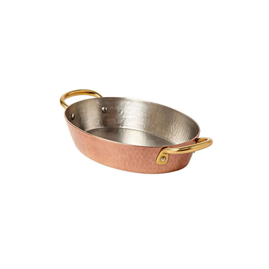 Voeux Héritage Koleksiyonu Bakır Dövmeli Oval Sahan 28 cm