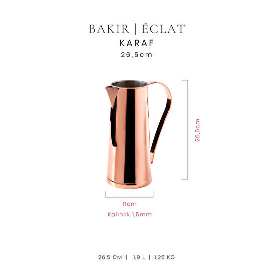 Voeux Eclat Koleksiyonu Bakır Karaf