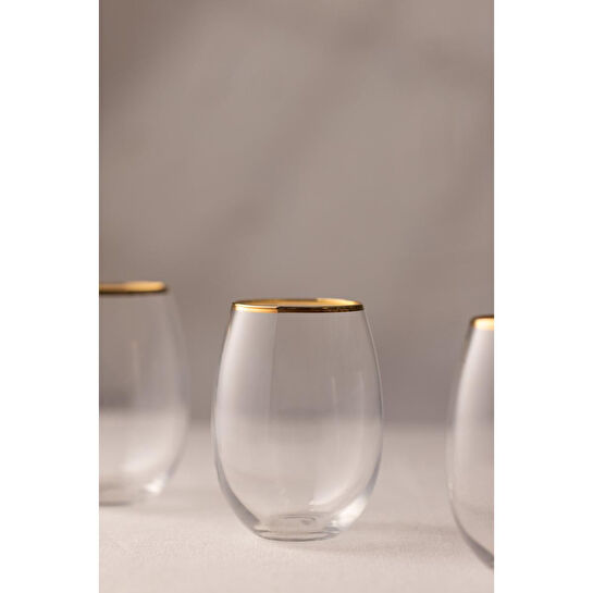 Rakle Astoria Gold 4'lü Su Bardağı Seti 350 Cc