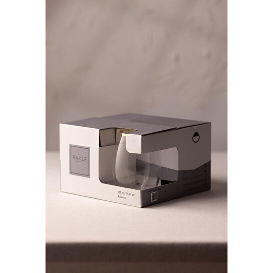 Rakle Astoria Gold 4'lü Su Bardağı Seti 350 Cc