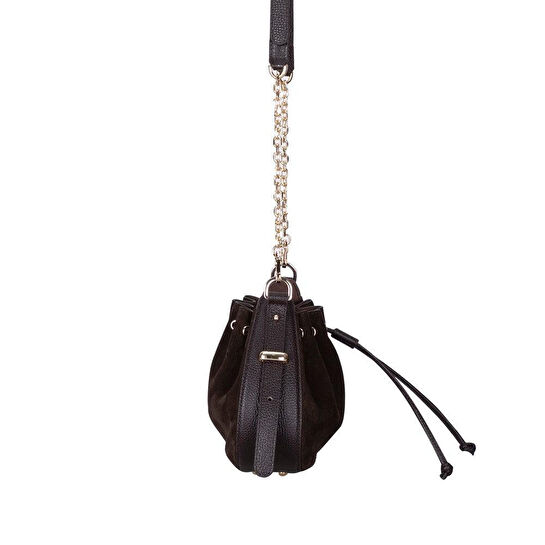 Bloominbag Haze Soft Süet Kahverengi Büzgülü Kadın Omuz Çantası – Umber Brown Drawstring Bag