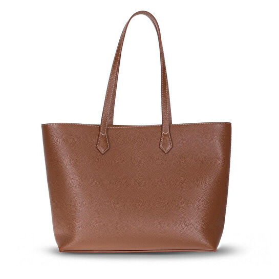 Bloominbag Terra Taba Hakiki Deri Kadın Omuz Çantası – Sahara Tan Terra Structured Leather Tote