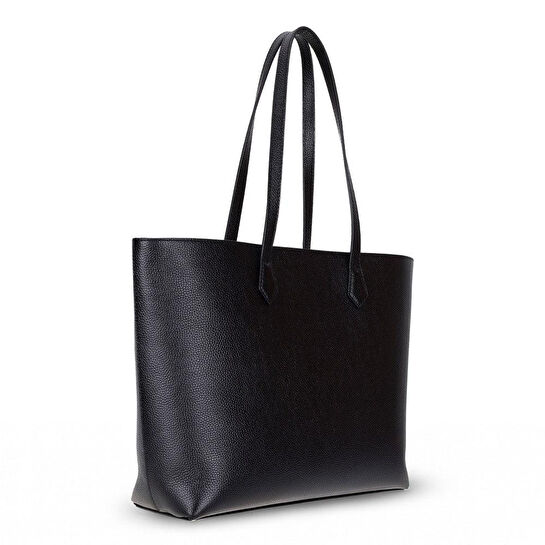 Bloominbag Terra Siyah Hakiki Deri Kadın Omuz Çantası – Noir Black Terra Structured Leather Tote