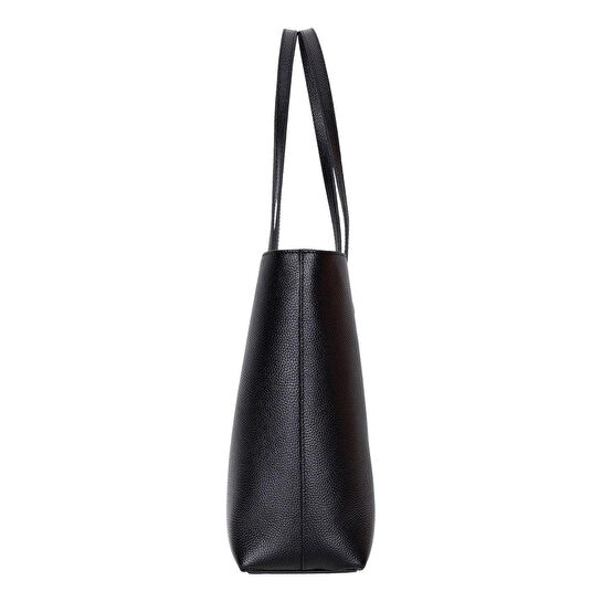 Bloominbag Terra Siyah Hakiki Deri Kadın Omuz Çantası – Noir Black Terra Structured Leather Tote