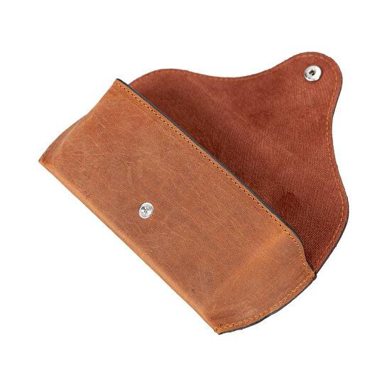 Bloominbag Capri Saddle Brown Hakiki Deri Gözlük Kılıfı