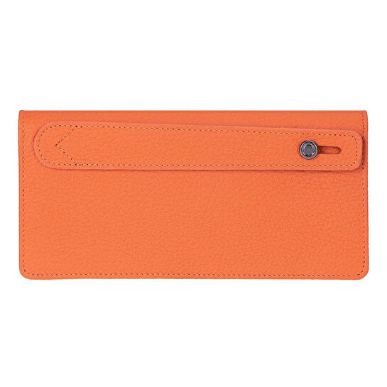 Bloominbag Celestina Pebble Orange Hakiki Deri Telefon Bölmeli Cüzdan