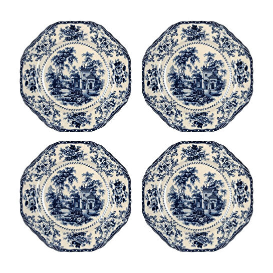 Lucky Art Florantine 27cm 4lu Tabak Seti Mavi