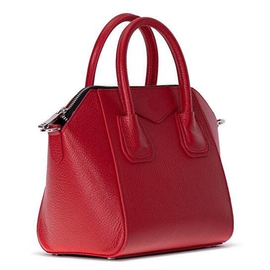 Bloominbag Aria Crimson Rouge Small Hakiki Deri Kadın El & Omuz Çantası