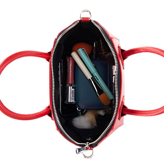 Bloominbag Aria Crimson Rouge Small Hakiki Deri Kadın El & Omuz Çantası