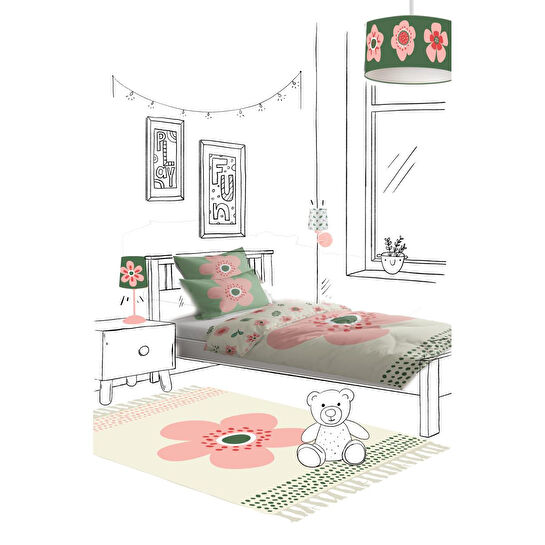 Itsy Bitsy Kids Petit Fleur Müslin Nevresim Seti, Multicolor, 140x200cm