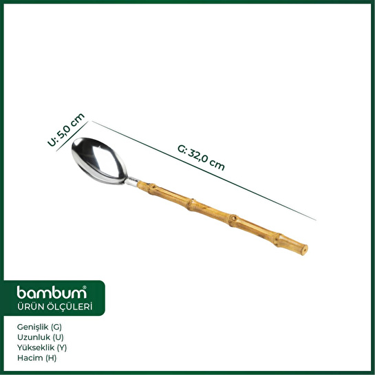 Bambum Mundo Bambu Saplı Kaşık 32*5cm