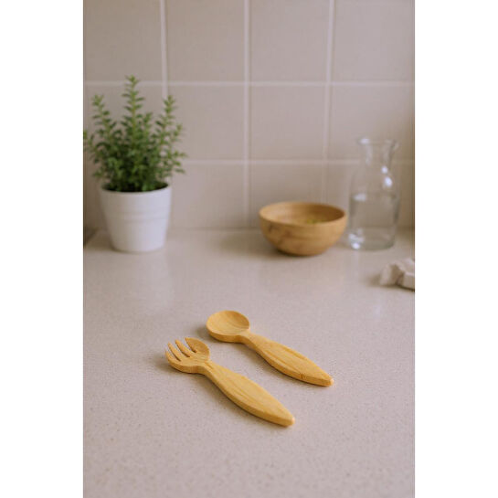 Bambum Kuno 2'li Çatal Kaşık Seti