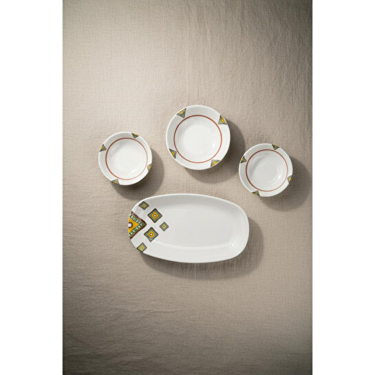 Bambum Moderna 14 Parça Kahvaltı Takımı Mustard