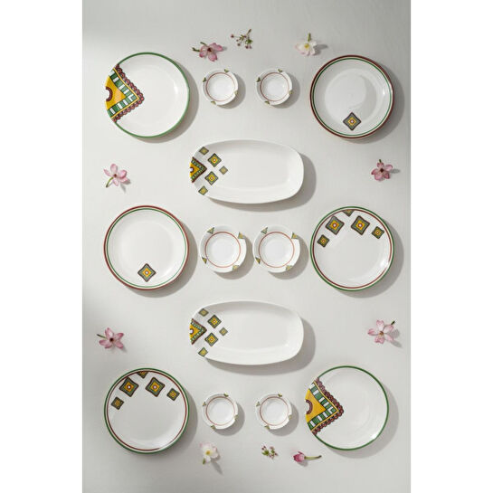 Bambum Moderna 14 Parça Kahvaltı Takımı Mustard