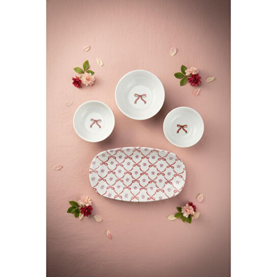 Bambum Moderna 14 Parça Kahvaltı Takımı Ribbon