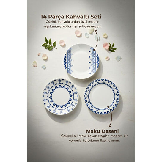 Bambum Moderna 14 Parça Kahvaltı Takımı Maku