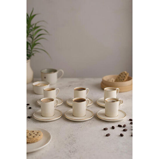 Bambum Dante 6 Kişilik Kahve Fincan Takımı Altın