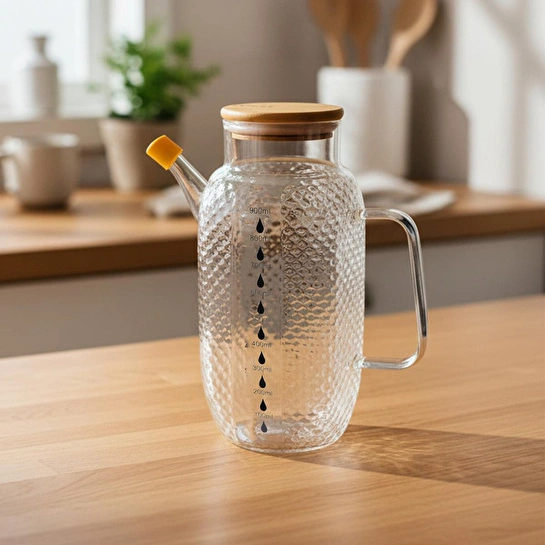 Bambum Nytro Bambu Kapaklı Cam Sürahi 1000ml