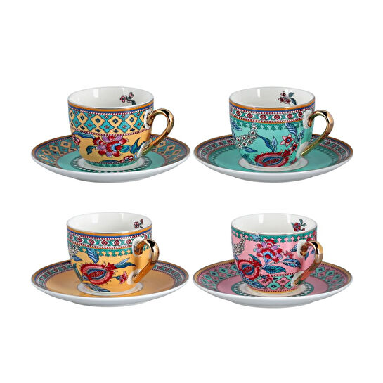 Lucky Art Bloome Bone 4lu Kahve Fincani Seti 90cc