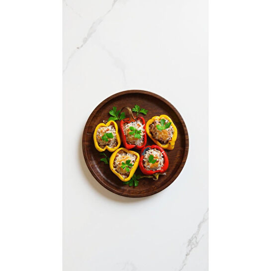 Bambum Nero Emmy - 6'lı Yuvarlak Tabak 16 Cm