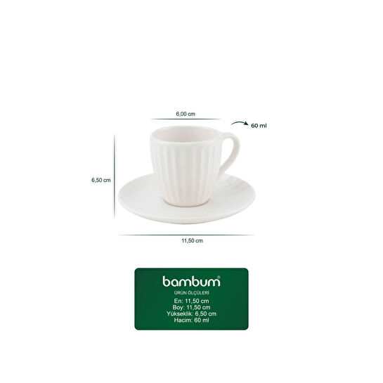 Bambum Karizma 6 Kişilik Kahve Fincan Takımı