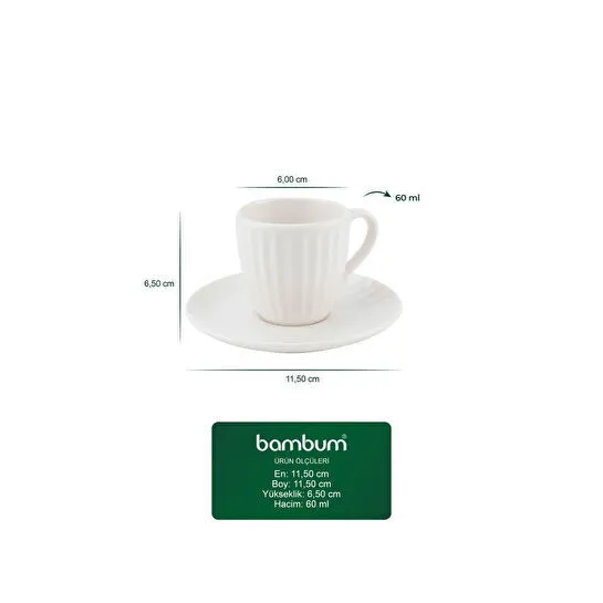 Bambum Karizma 6 Kişilik Kahve Fincan Takımı