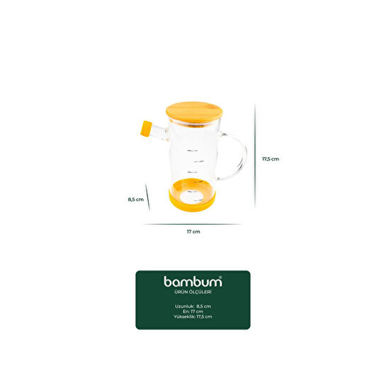 Bambum Gepetto - Bambu Kapaklı Yağdanlık 600ml