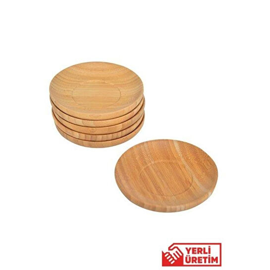 Bambum Silva Yuvarlak 6 Lı Çay Tabağı