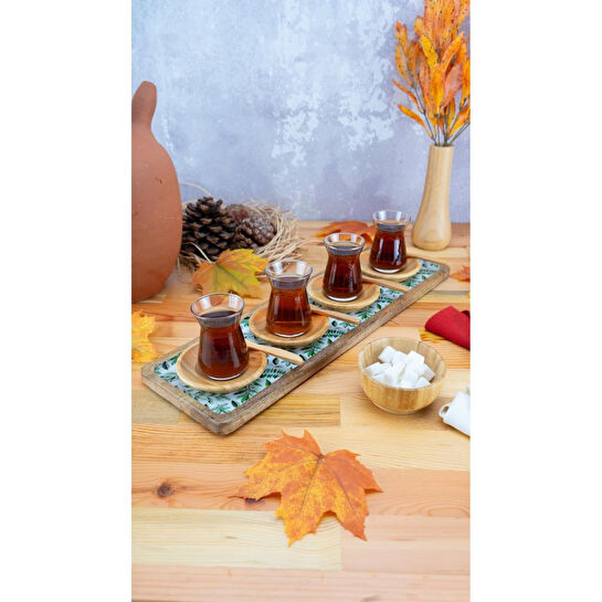 Bambum Kangura Dikdörtgen Tepsi Yaprak