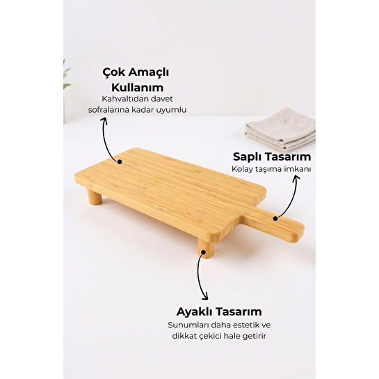 Bambum Mogni Ayaklı Sunum Tepsisi Büyük