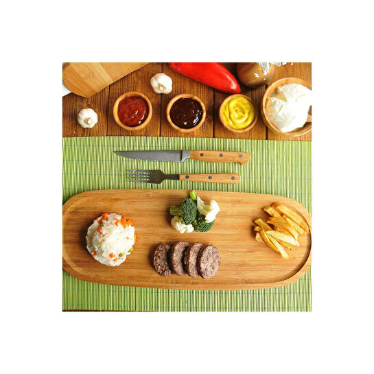 Bambum Latte Dikdörtgen Tepsi Büyük