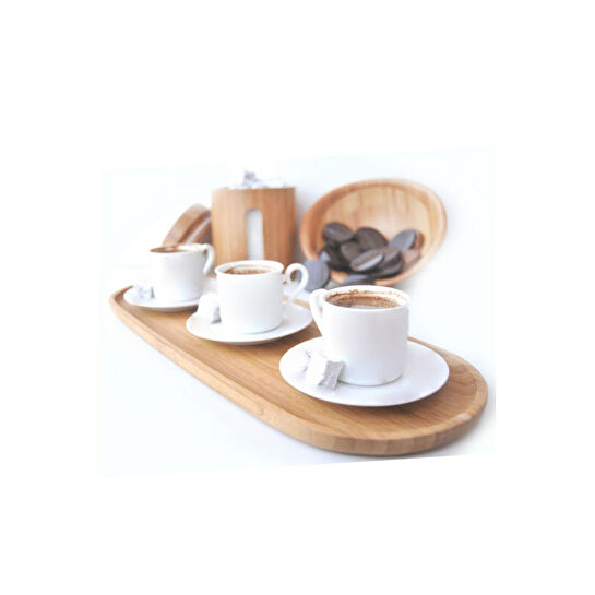 Bambum Latte Dikdörtgen Tepsi Büyük