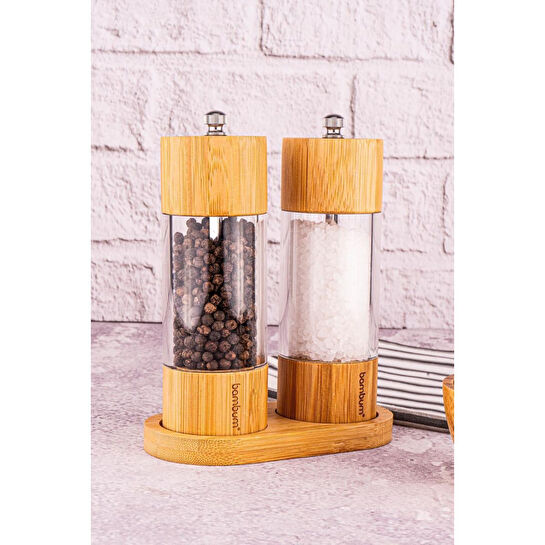 Bambum Pepper 2’li Tuz & Karabiber Öğütücü Set