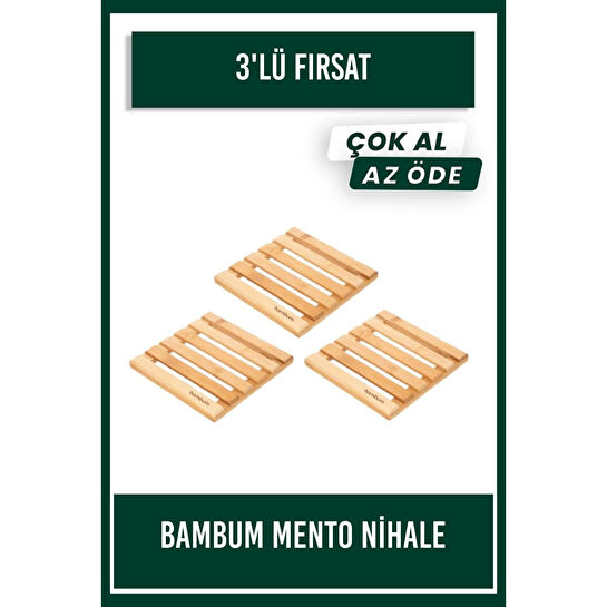 Bambum 3'lü Mento Kare Nihale