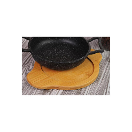 Bambum Pade - Yuvarlak Sahan 18 Cm Bambu Altlık