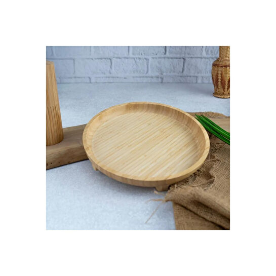 Bambum Olimpius Ayaklı Sunum Tepsisi Yuvarlak 23 Cm