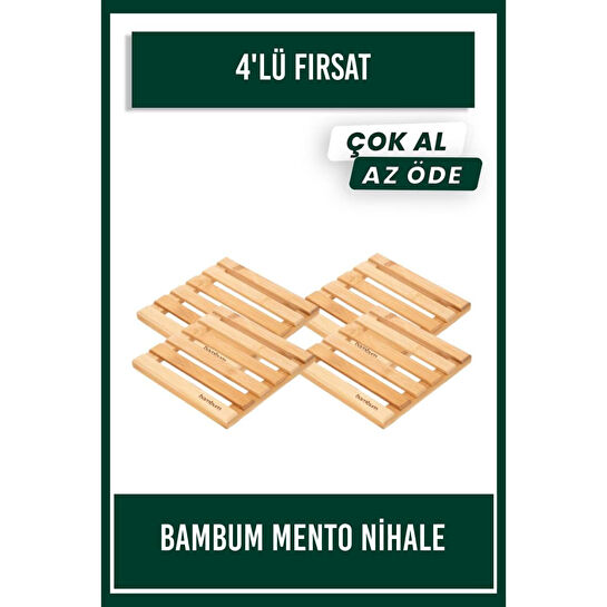 Bambum 4'lü Mento Kare Nihale B3009