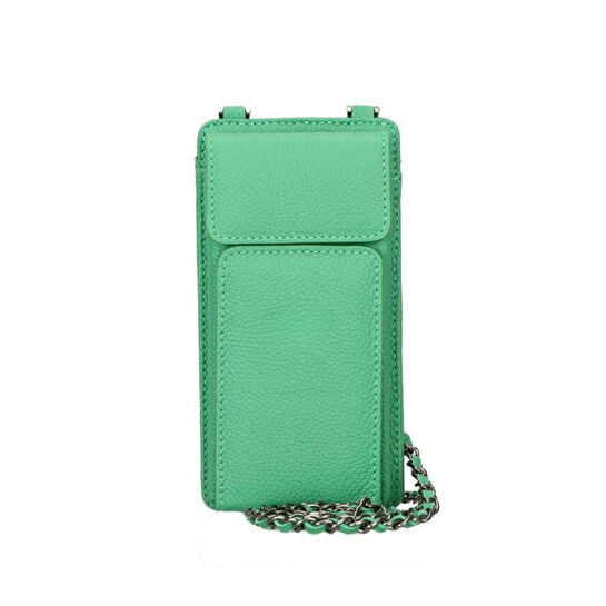 Bloominbag City Muse Deri Celadon Mist Çapraz Askılı Telefon Cüzdan