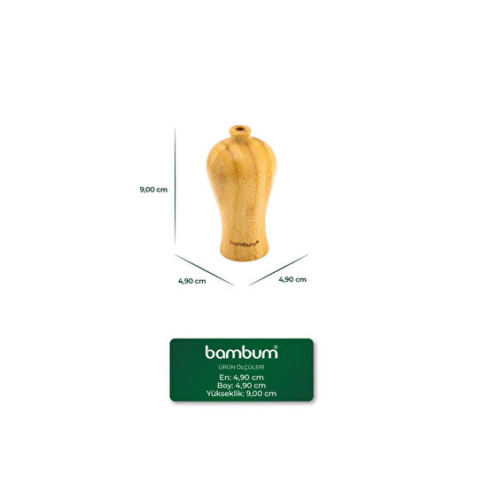 Bambum Guro Bambu Vazo 9*4,9cm