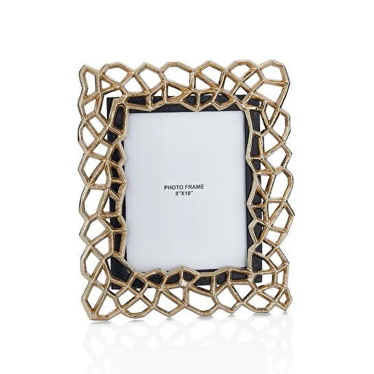 Cornella Pillar Antik Gold Siyah Metal Çerçeve Büyük En:33cm X Boy:39 Cm