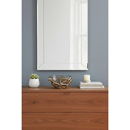 Cornella Pillar Antik Gold Gri Ombreli Cam Meyvelik Çap:25 Cm X Boy:14 Cm